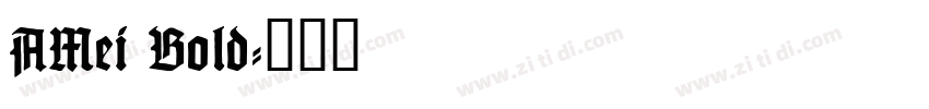 AMei Bold字体转换